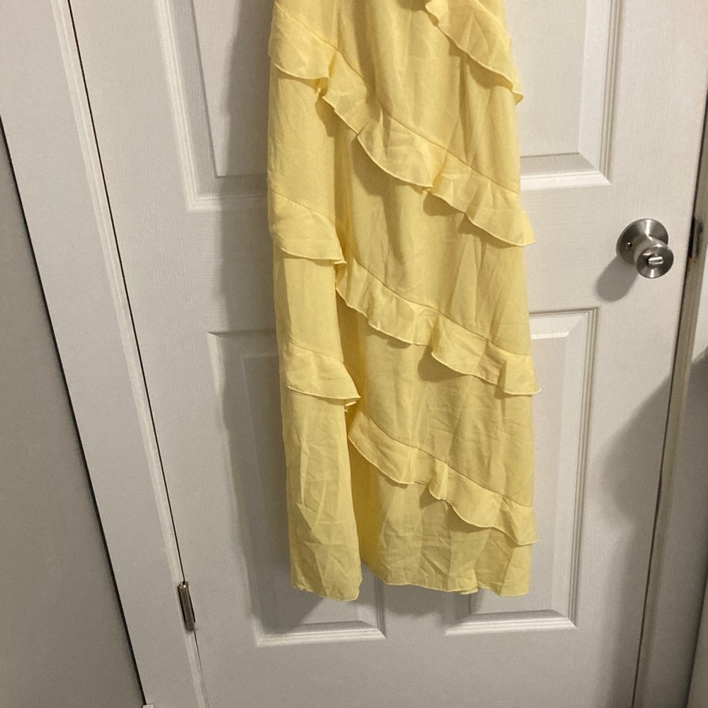 Yellow Ruffled Halter Dress - Picture 8 of 15